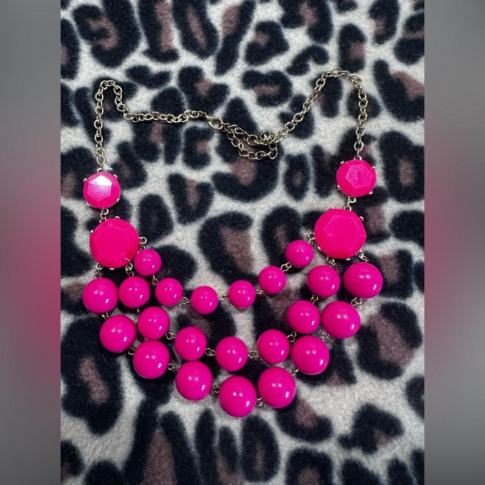 #JC13 Elegant Pink Beaded Necklace